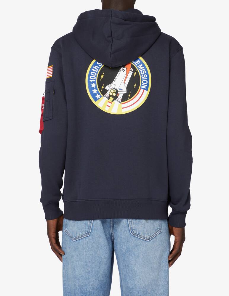 rinascente Alpha Industries Back shuttle patch hoodie - Blue
