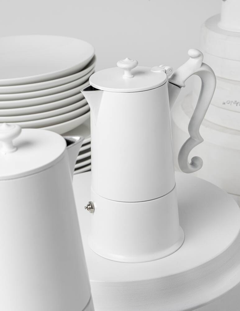 rinascente Knindustrie Lady Anne Caffettiera 4 Tazze - Bianco