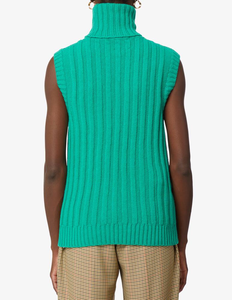 rinascente JEJIA Gilet a collo alto in misto lana - Verde