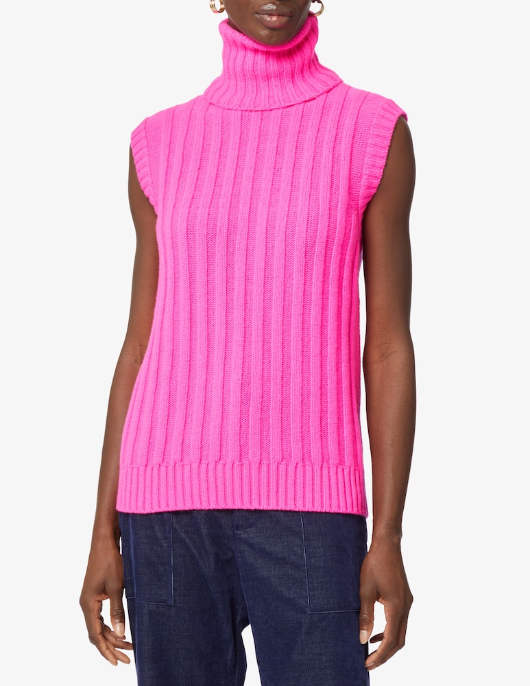 JEJIA Gilet a collo alto in misto lana - Rosa - immagine 1 JEJIA Gilet a collo alto in misto lana - Rosa - immagine 1