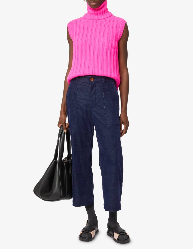 rinascente JEJIA Wool blend turtle neck vest - Pink