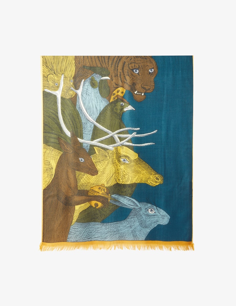 rinascente Inoui Editions Thadeus 70x190 animal scarf - Green