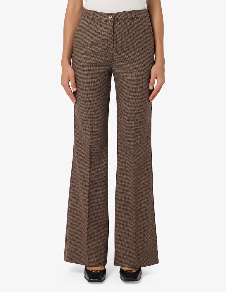 24.7 Studio Flare check trousers - picture 1