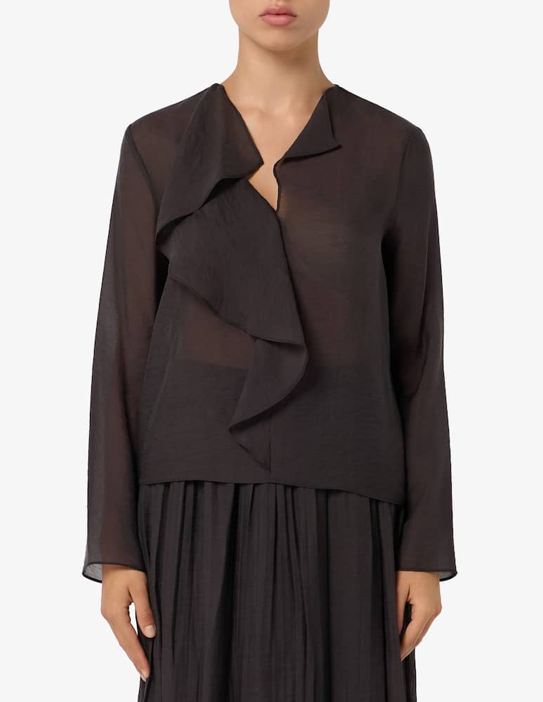 24.7 Studio Blusa volant crinkle - immagine 1 24.7 Studio Blusa volant crinkle - immagine 1