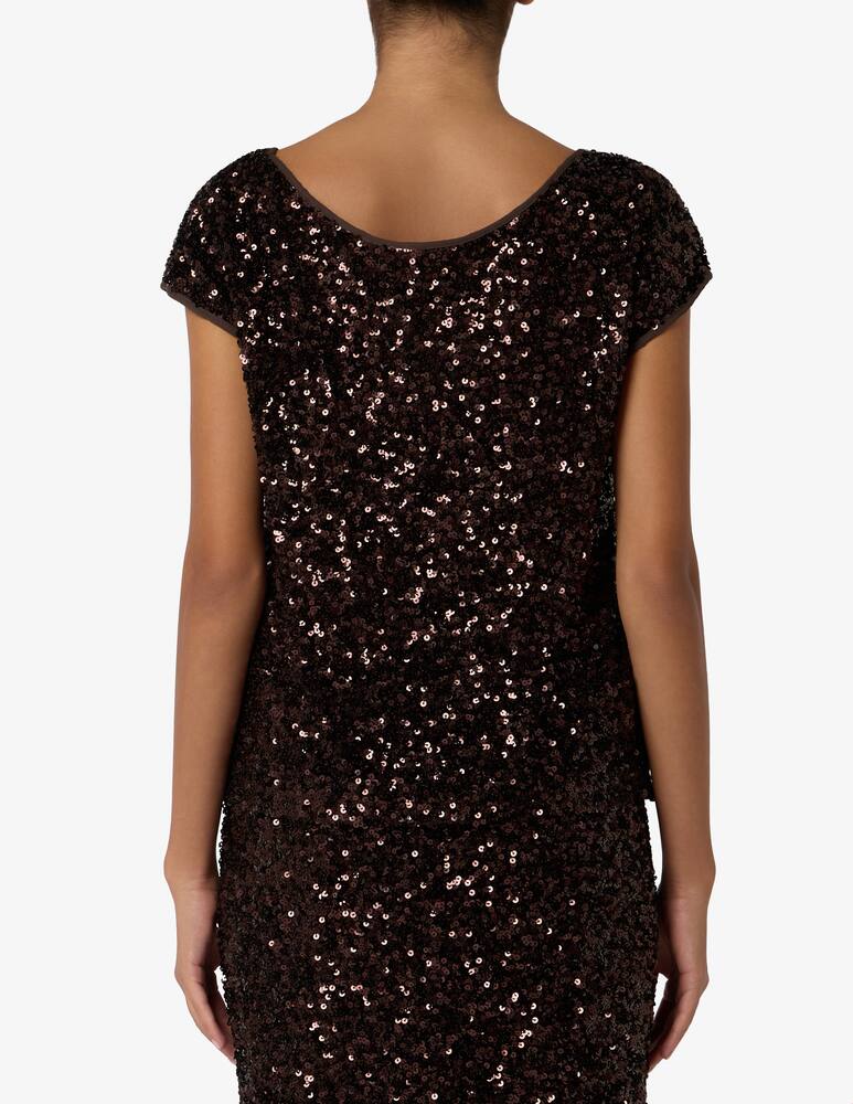 rinascente 24.7 Studio Sequin short sleeve top