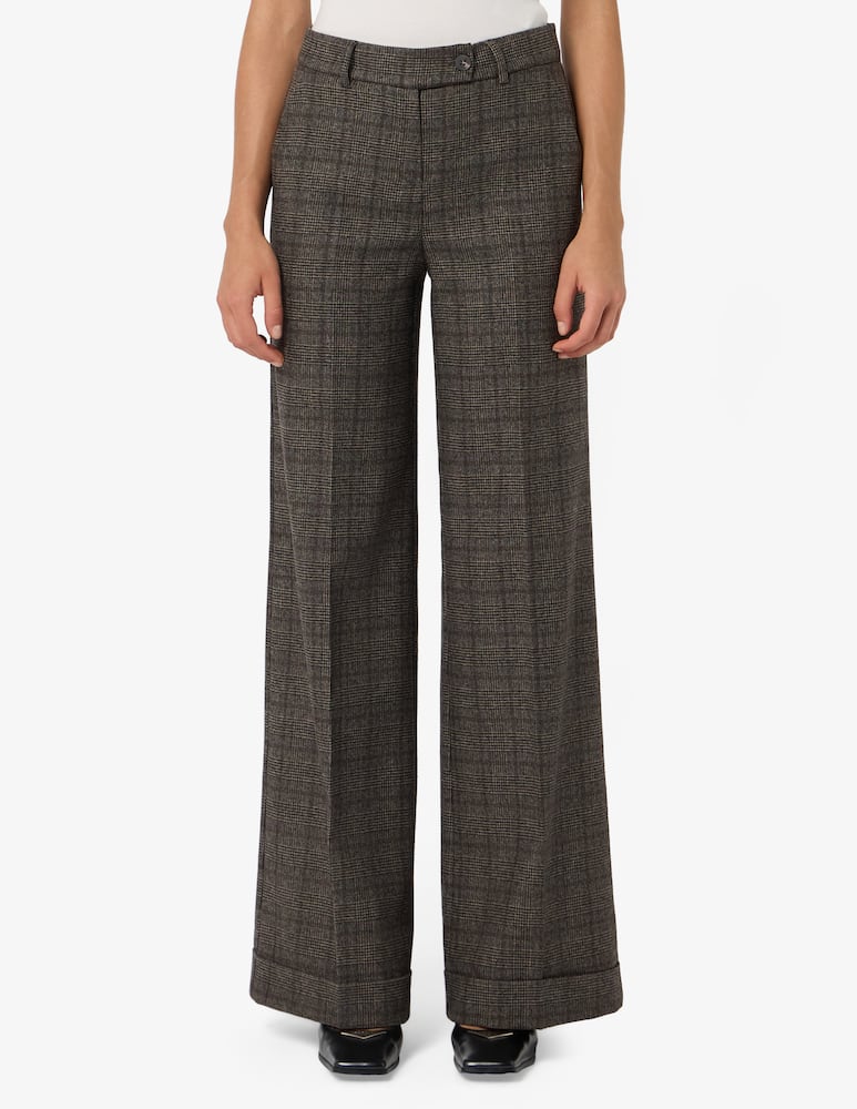rinascente 24.7 Studio Plaid wide-leg trousers