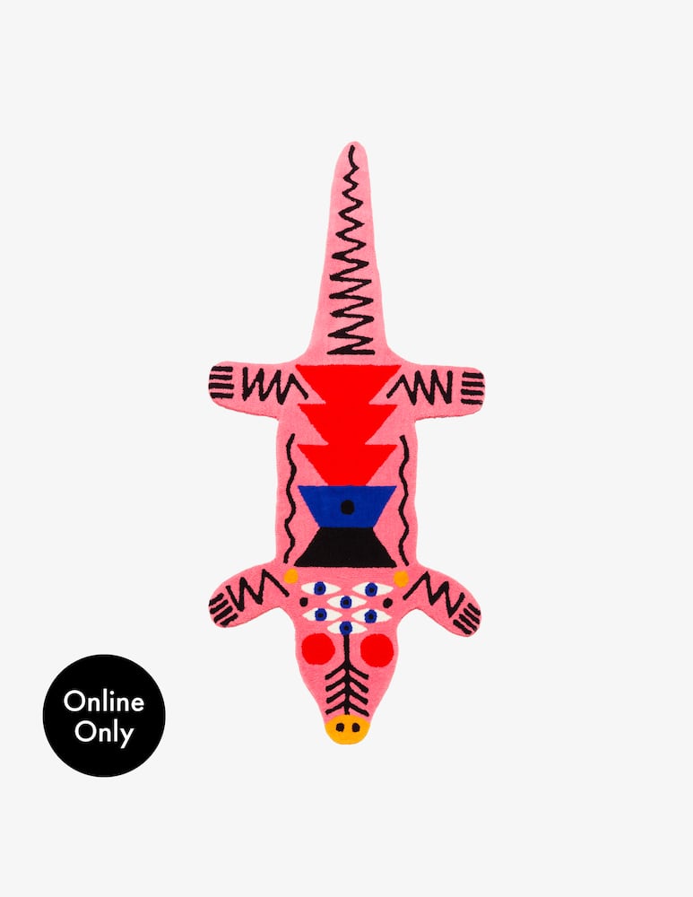 Qeeboo Oggian Crocopink Tappeto L - immagine 1 Qeeboo Oggian Crocopink Tappeto L - immagine 1