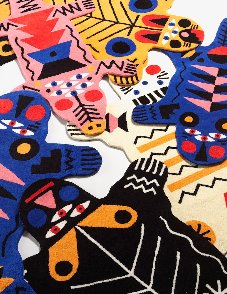 rinascente Qeeboo Oggian Italian Tiger Tappeto L - Multicolor