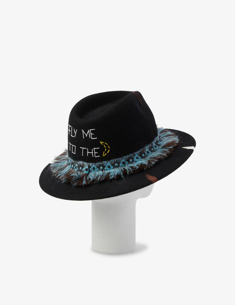 rinascente The Hat Gang Fly Me To The Moon hat - Black