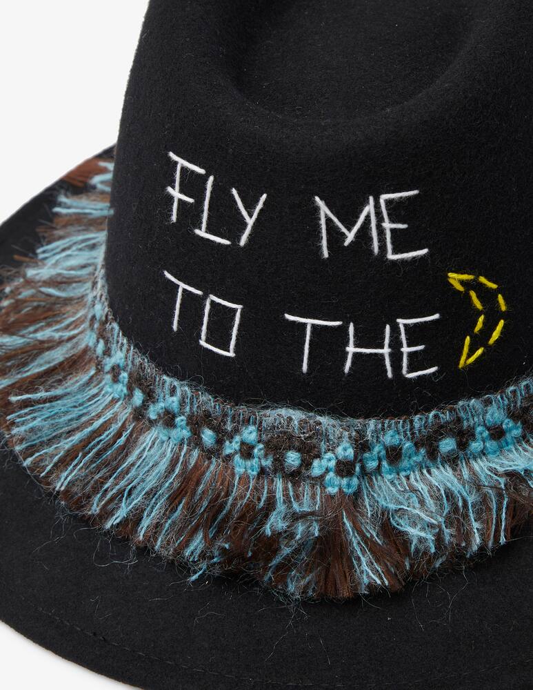 rinascente The Hat Gang Fly Me To The Moon hat - Black