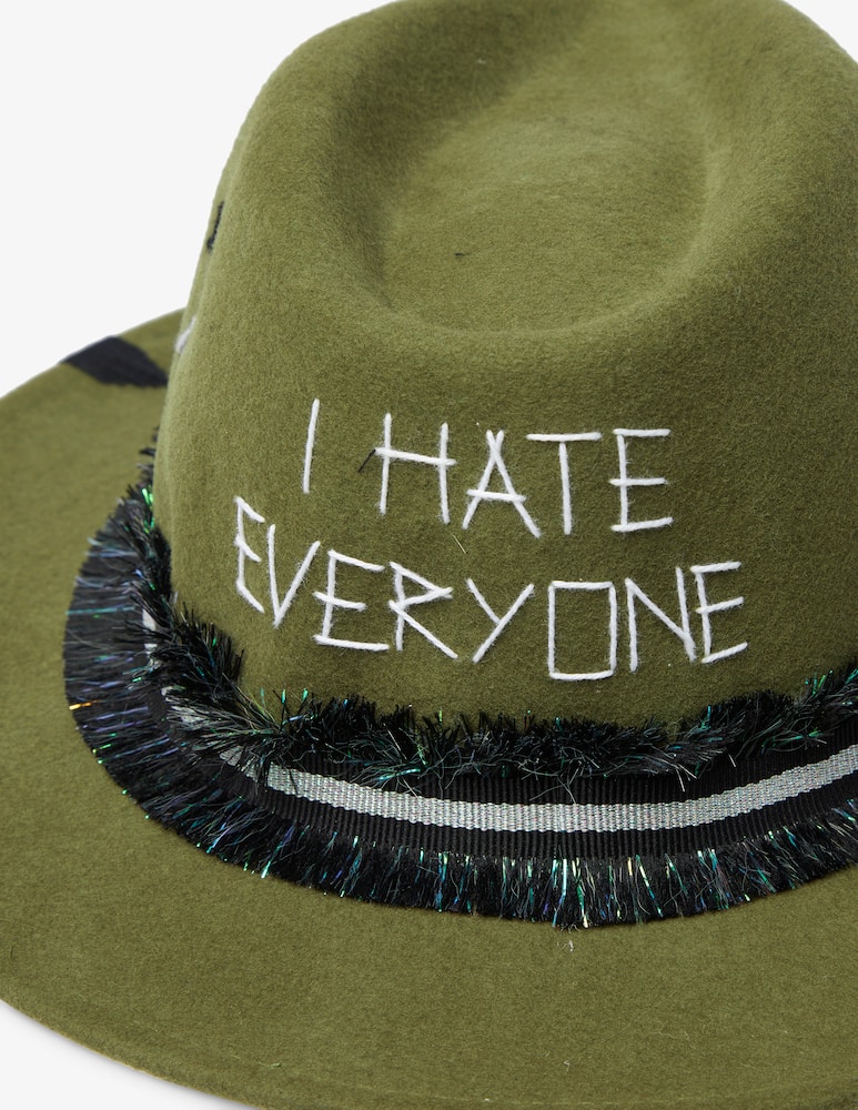 rinascente The Hat Gang I Hate Everyone hat - Olive