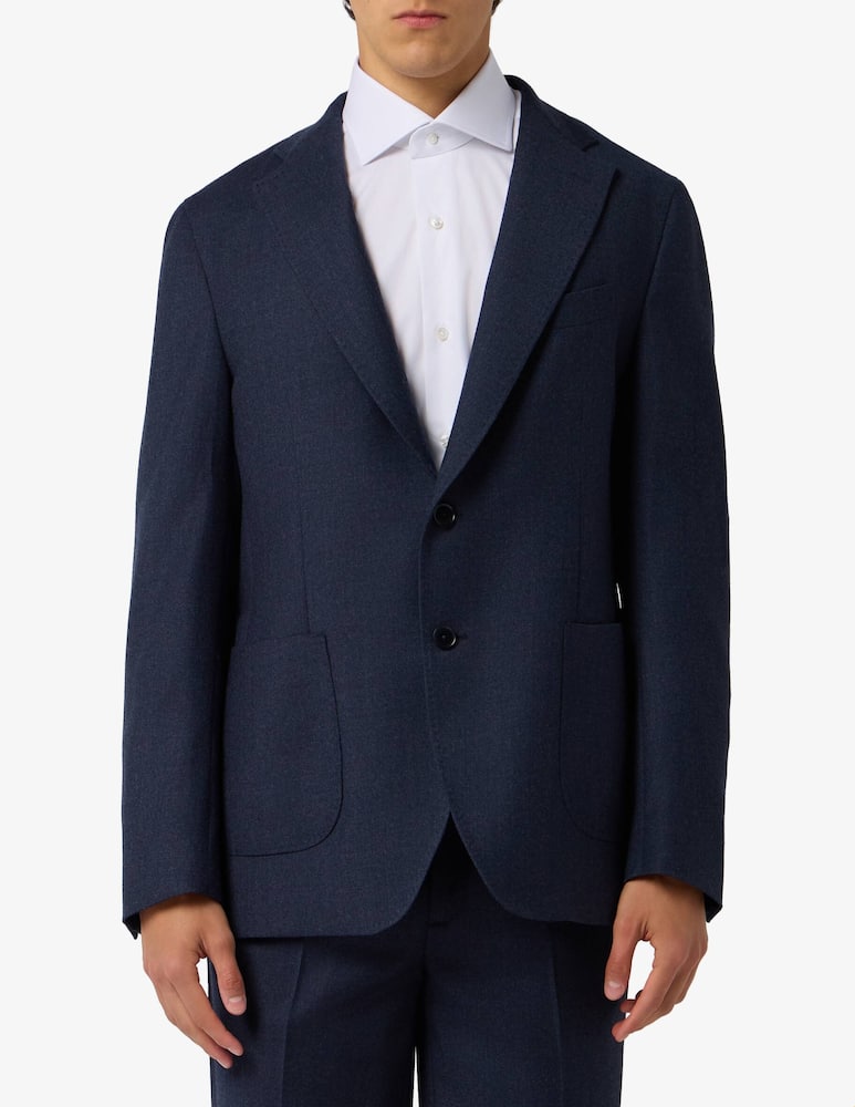 rinascente Misaky Mono-breasted flannel jacket