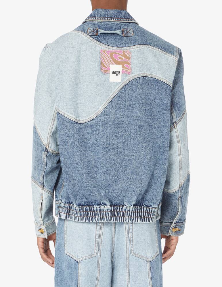 rinascente Dhruv Kapoor Giacca in denim pannelli 2 toni - Azzurro