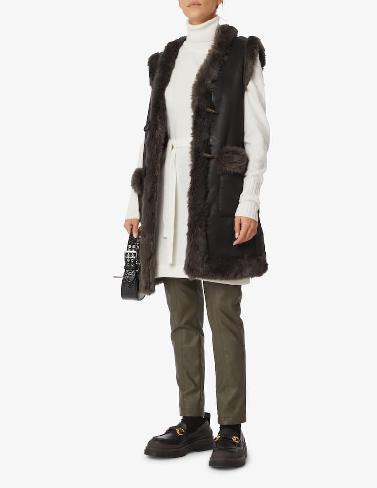 rinascente urbancode Gilet imbottito in montone sintetico - Marrone