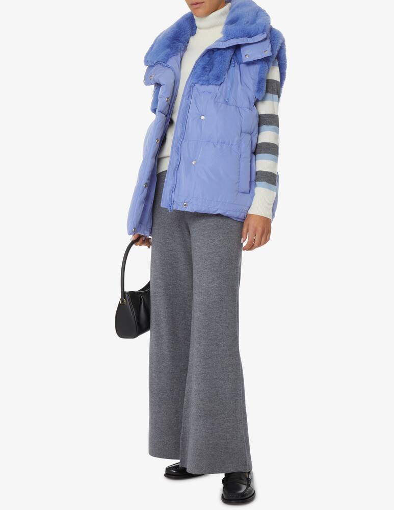 urbancode Puffer hooded vest - Light Blue - picture 2 urbancode Puffer hooded vest - Light Blue - picture 2