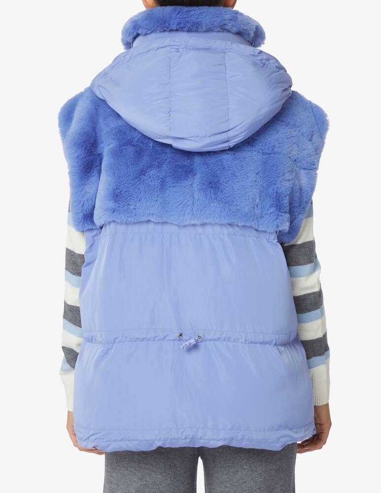 urbancode Puffer hooded vest - Light Blue - picture 3 urbancode Puffer hooded vest - Light Blue - picture 3