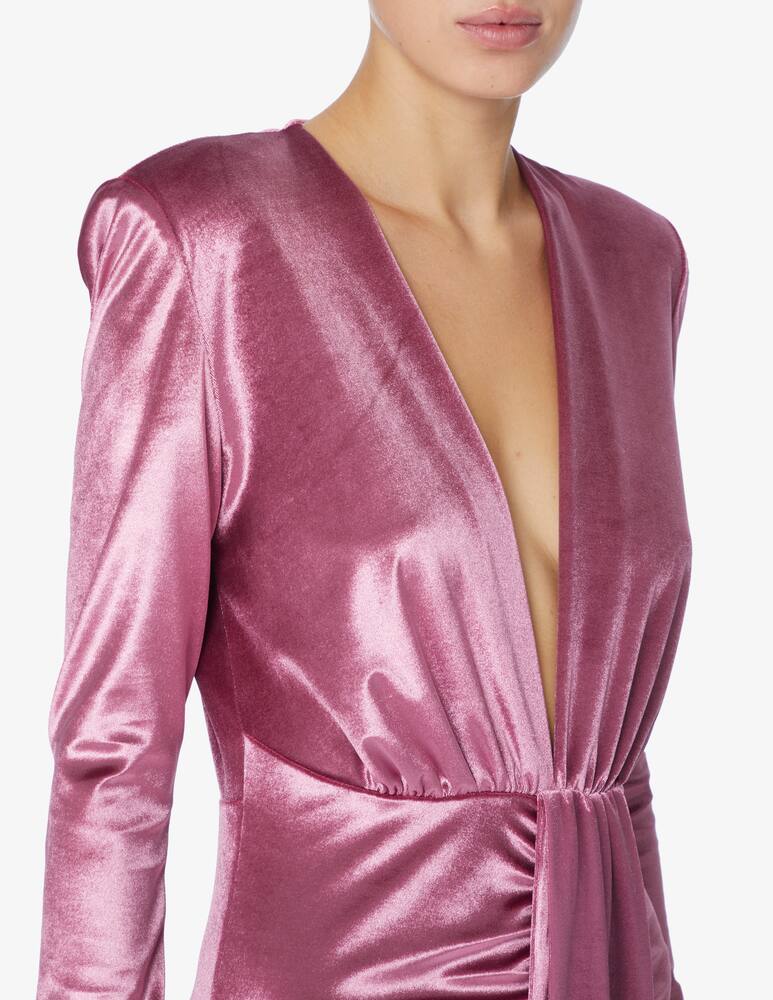 rinascente Face to Face Style Abito mini naomi in velluto - Viola