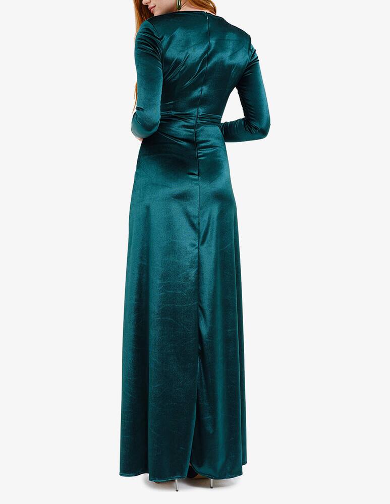 rinascente Face to Face Style Abito lungo naomi in velluto - Verde