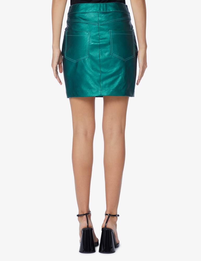 rinascente Face to Face Style Minigonna peggy in pelle sintetica - Verde
