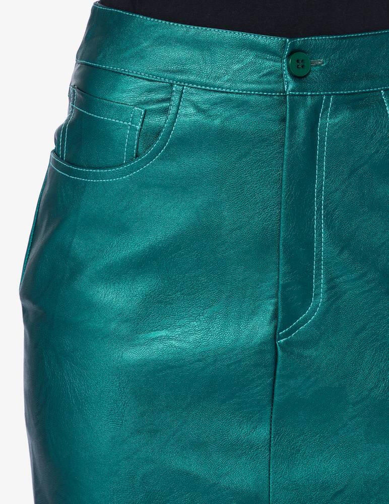 rinascente Face to Face Style Minigonna peggy in pelle sintetica - Verde