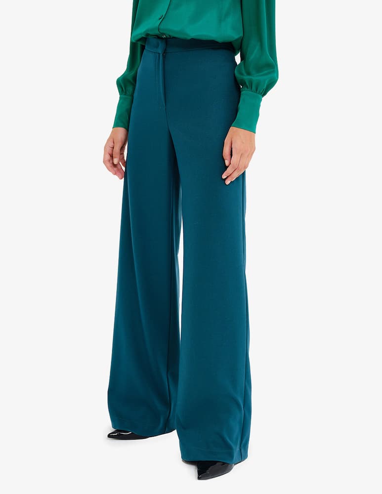 Face to Face Style Pantalone palazzo fanny in viscosa - Blu - immagine 2 Face to Face Style Pantalone palazzo fanny in viscosa - Blu - immagine 2