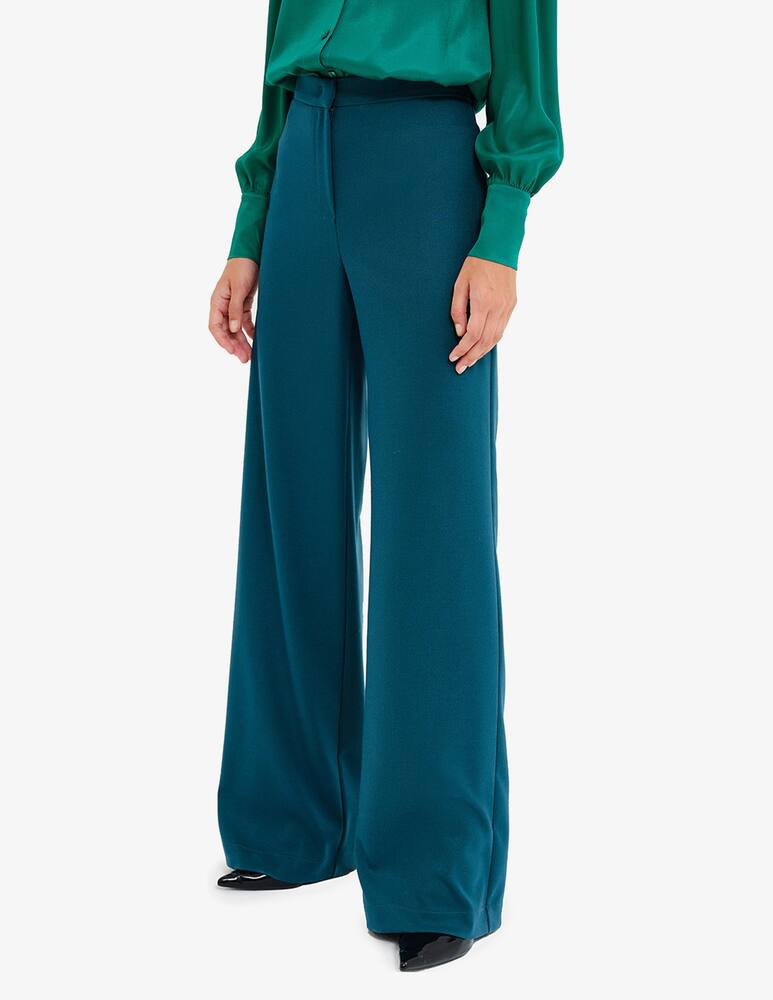 rinascente Face to Face Style Pantalone palazzo fanny in viscosa - Blu