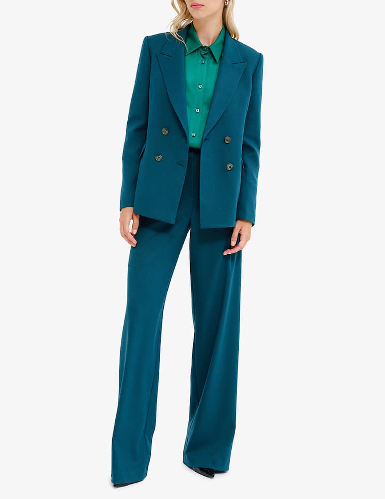 Face to Face Style Pantalone palazzo fanny in viscosa - Blu - immagine 1 Face to Face Style Pantalone palazzo fanny in viscosa - Blu - immagine 1