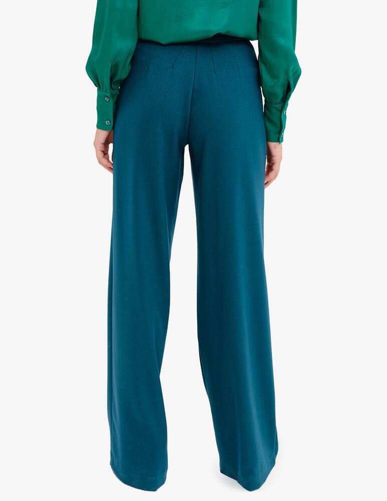 Face to Face Style Pantalone palazzo fanny in viscosa - Blu - immagine 3 Face to Face Style Pantalone palazzo fanny in viscosa - Blu - immagine 3