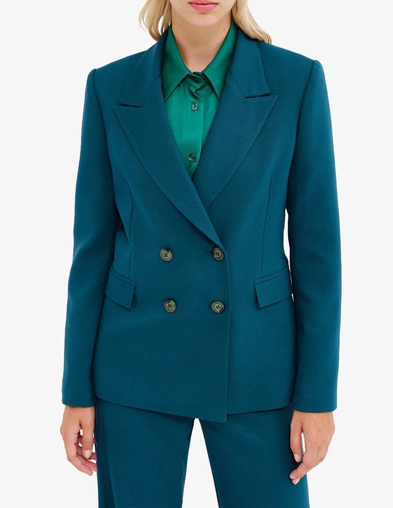 rinascente Face to Face Style Fanny double-braisted jacket - Light blue