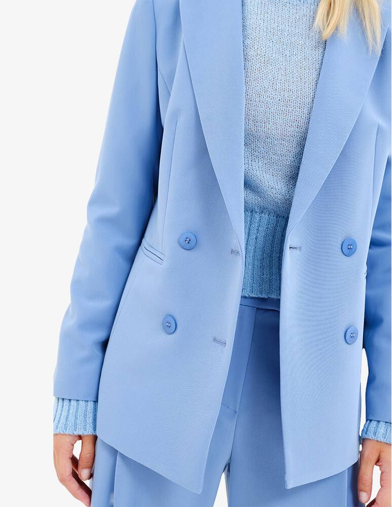 rinascente Face to Face Style Chloe double-braisted blazer - Light blue