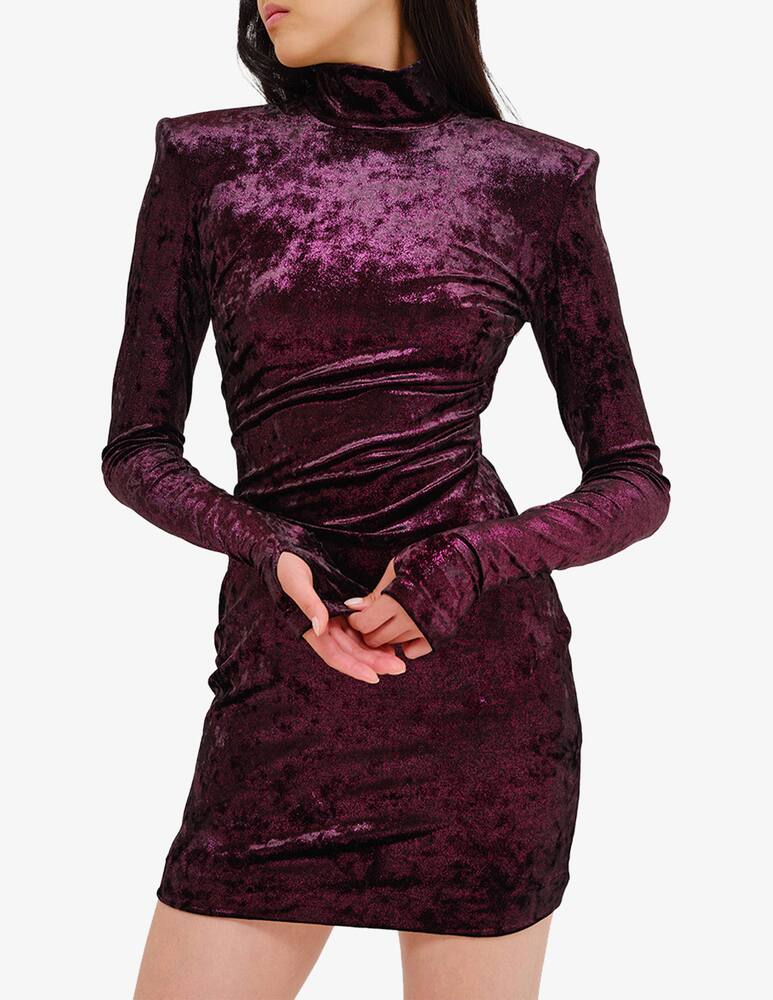 rinascente Face to Face Style Lucy velvet mini dress - Red