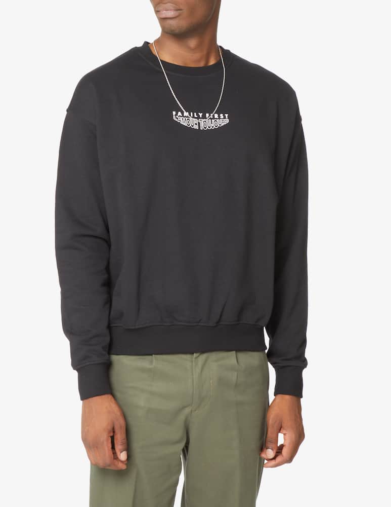 Family First Cupido roundneck sweatshirt - Black - picture 1 Family First Cupido roundneck sweatshirt - Black - picture 1