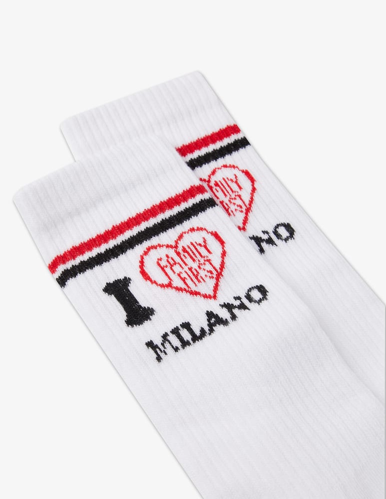 rinascente Family First Socks love - White