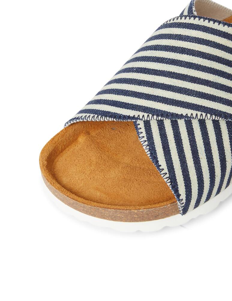 rinascente Magnafied Sandali bassi incrociati in denim rigato Una