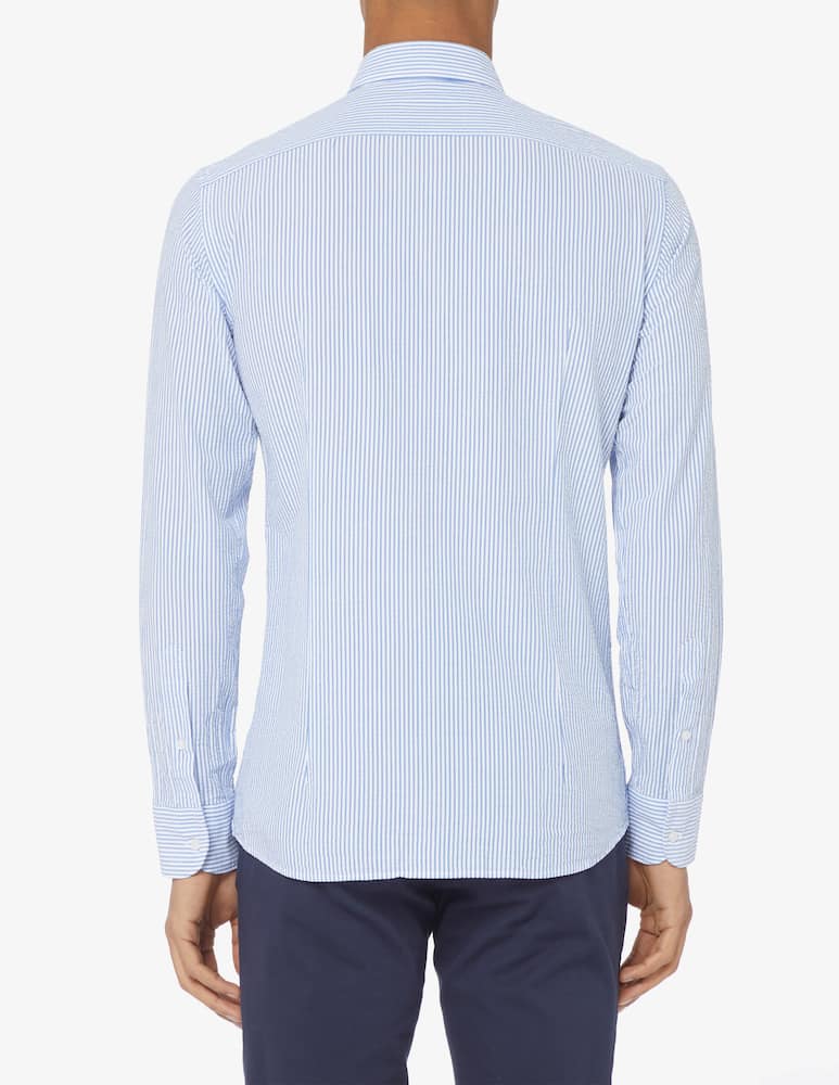 rinascente Sartoria Italiana Camicia rigata seersucker 