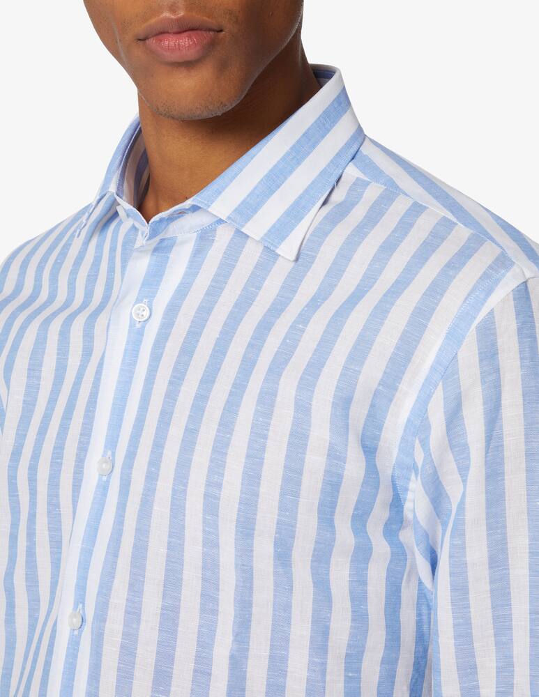 Sartoria Italiana Camicia cotone e lino banda larga - immagine 4 Sartoria Italiana Camicia cotone e lino banda larga - immagine 4