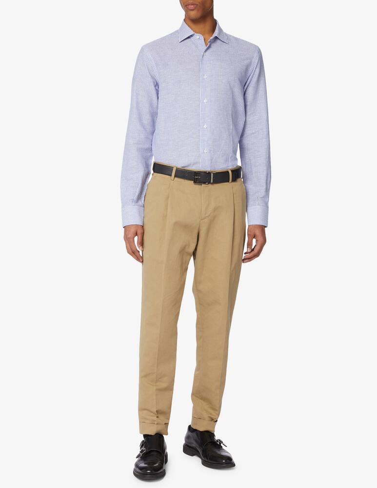 rinascente Sartoria Italiana Striped cotton and linen shirt 