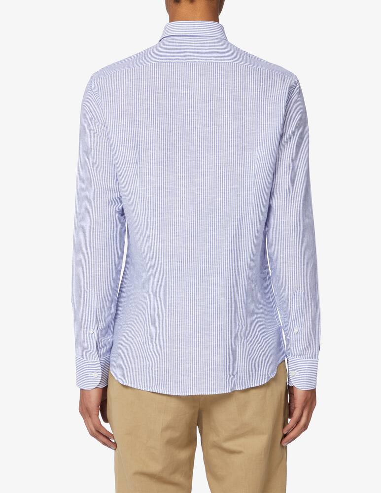 rinascente Sartoria Italiana Striped cotton and linen shirt 