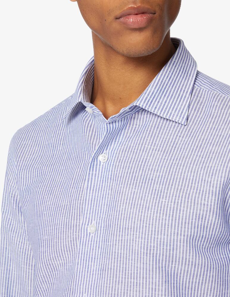 rinascente Sartoria Italiana Striped cotton and linen shirt 