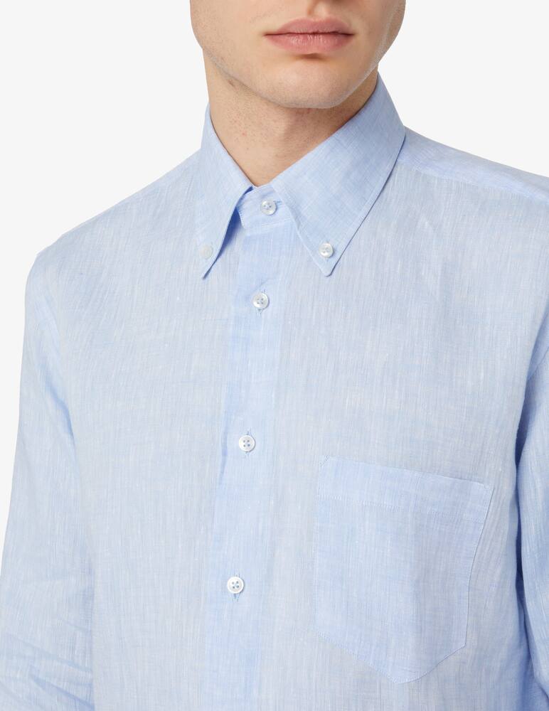 Sartoria Italiana Linen shirt with pocket - picture 4 Sartoria Italiana Linen shirt with pocket - picture 4