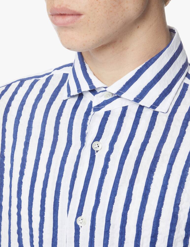 rinascente Mazzarelli Camicia di lino a righe