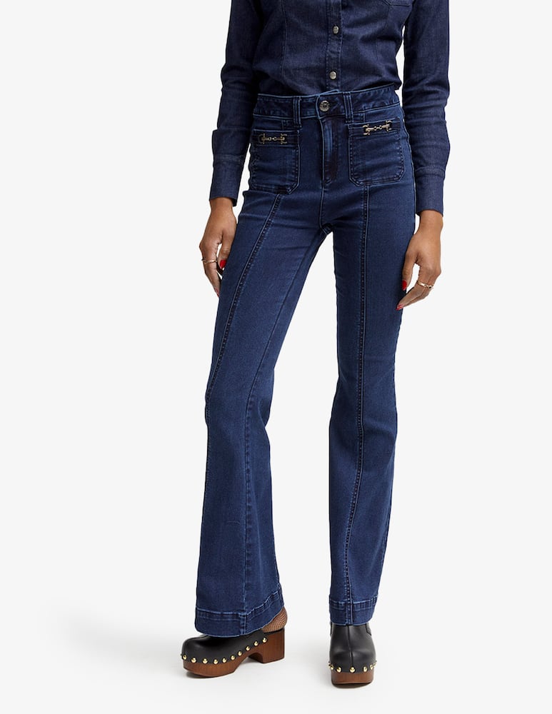 rinascente Shaft Tank jewel jeans - Blue