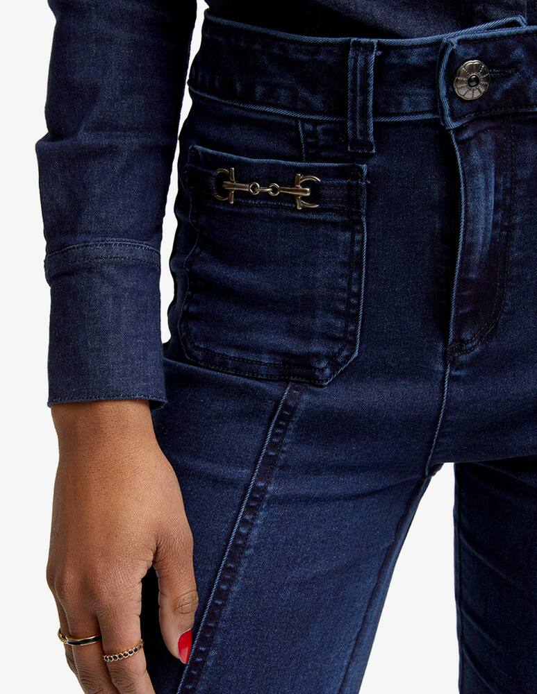 rinascente Shaft Tank jewel jeans - Blue