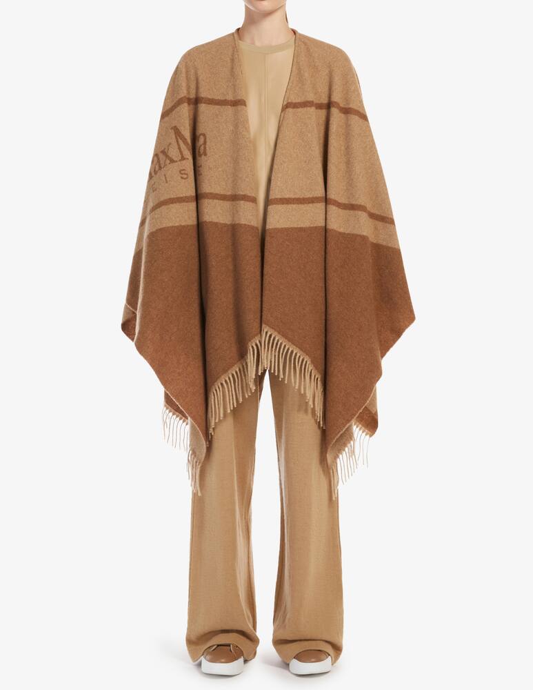 rinascente MM Oxford cloak with fringe - Brown Max Mara