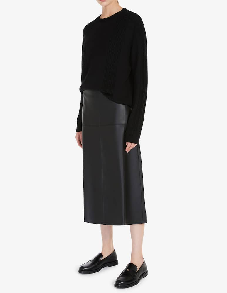 rinascente MM Gonna midi svasata Fiuggi - Nero Max Mara