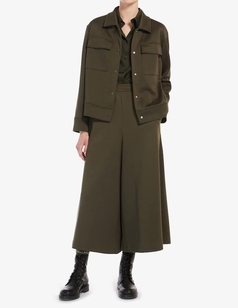 rinascente MM Vada palazzo crop trousers - Olive Max Mara