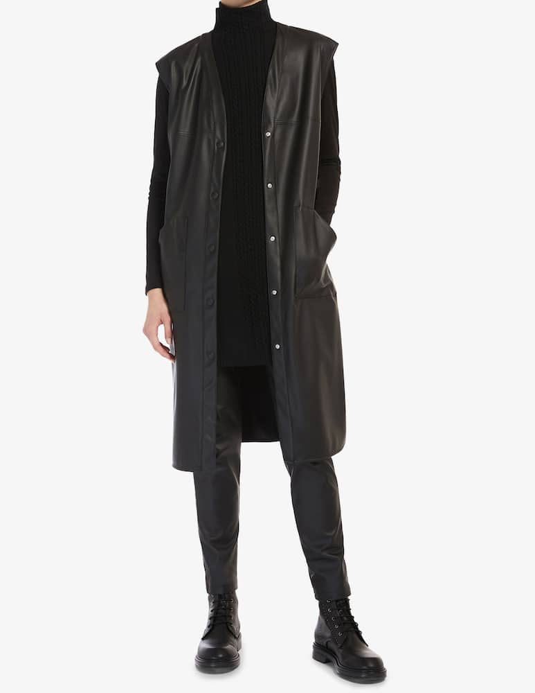 rinascente MM Vestito smanicato con cintura - Nero Max Mara