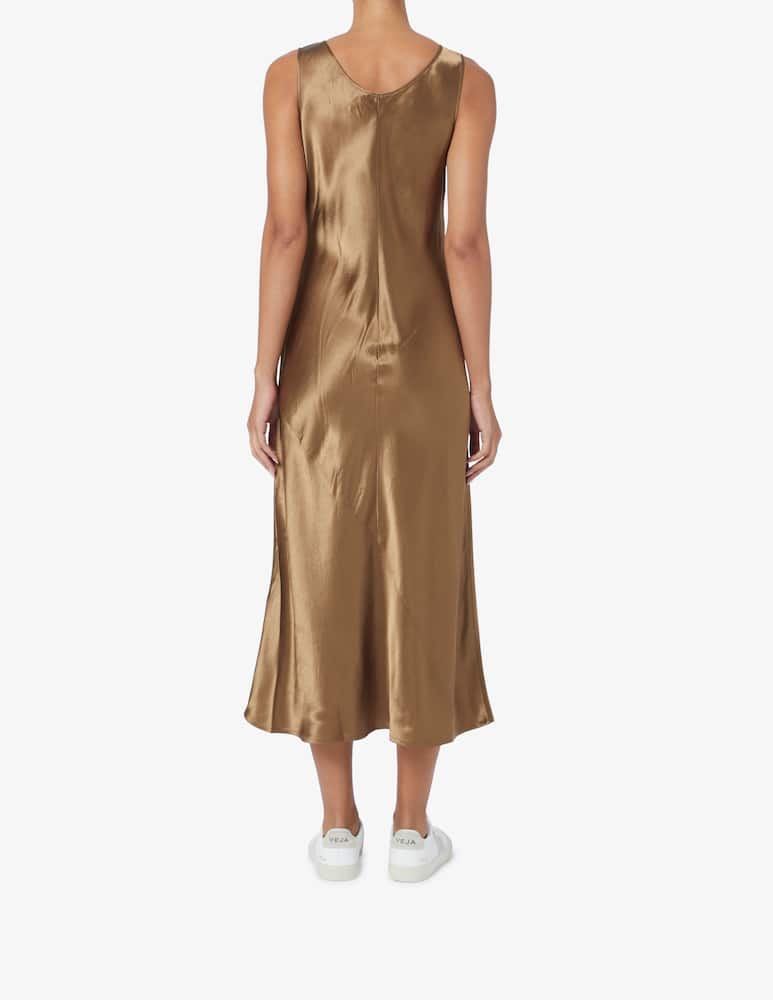 rinascente MM Vestito slip Ares - Marrone Max Mara