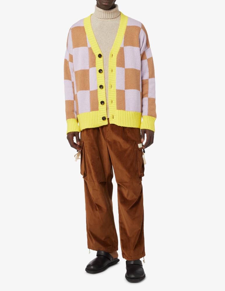 rinascente LC23 Cardigan a quadri - Marrone