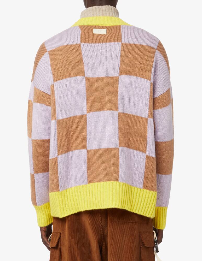 rinascente LC23 Cardigan a quadri - Marrone